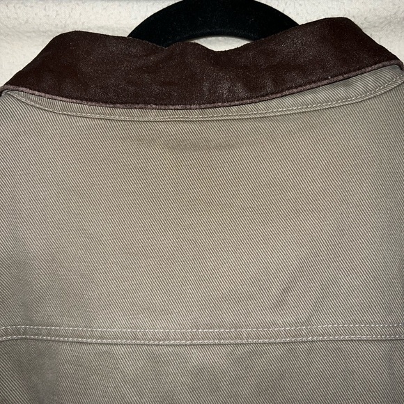 Vintage Marlboro Work Jacket 90s Detroit Style Flannel Lined Tan Size XL - Picture 6 of 10